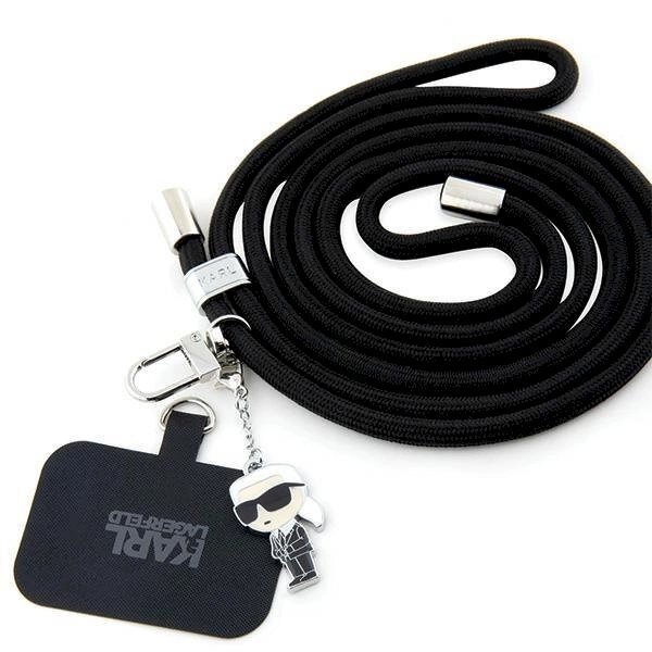 Originalus dėklas Karl Lagerfeld KLUCNMSCKIK Universal CBDY Cord case - Juodas Originalus dėklas Karl Lagerfeld KLUCNMSCKIK Universal CBDY Cord case - Juodas