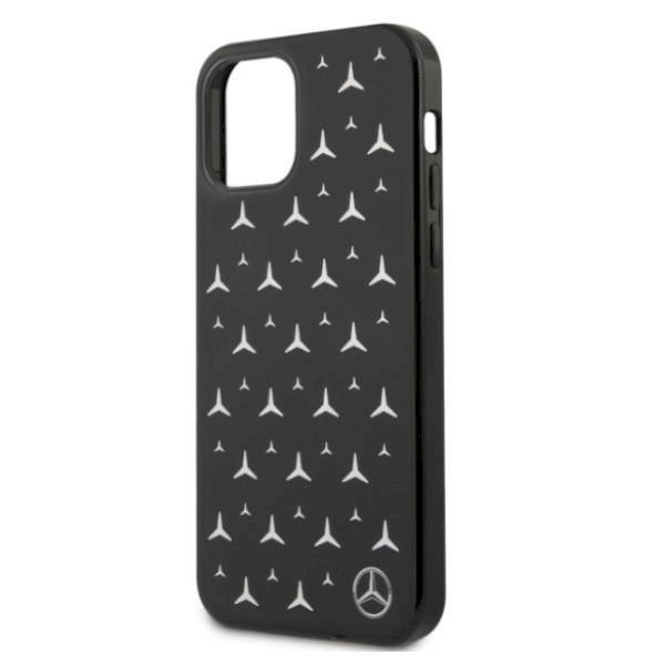 Originalus dėklas Mercedes MEHCP12MESPBK iPhone 12/12 Pro 6,1"  Juodas hardcase Silver Stars Pattern 5