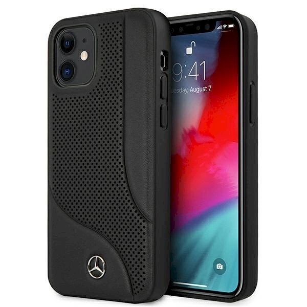 Originalus dėklas Mercedes MEHCP12SCDOBK iPhone 12 mini 5,4" Juodas hardcase Leather Perforated Area Originalus dėklas Mercedes MEHCP12SCDOBK iPhone 12 mini 5,4" Juodas hardcase Leather Perforated Area
