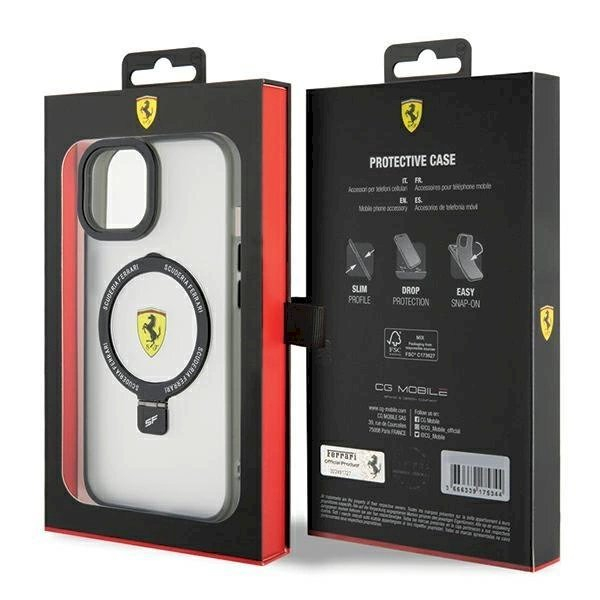 Originalus Ferrari dėklas Ring Stand 2023 Collection MagSafe Case for iPhone 15 Plus / 14 Plus - Permatomas 7 Originalus Ferrari dėklas Ring Stand 2023 Collection MagSafe Case for iPhone 15 Plus / 14 Plus - Permatomas 7