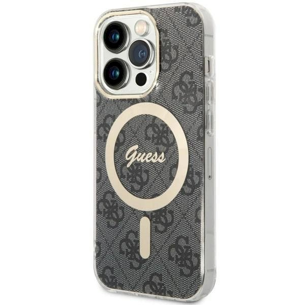Originalus Guess dėklas 4G MagSafe case for iPhone 14 Pro - Juodas Originalus Guess dėklas 4G MagSafe case for iPhone 14 Pro - Juodas