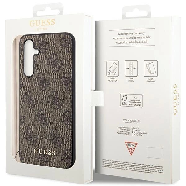Originalus Guess dėklas GUHCS23FEGF4GBR S23 FE S711 Rudas/Rudas hardcase 4G Charms Collection 7 Originalus Guess dėklas GUHCS23FEGF4GBR S23 FE S711 Rudas/Rudas hardcase 4G Charms Collection 7
