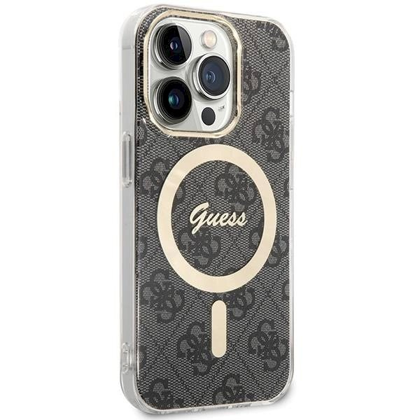Originalus Guess dėklas IML 4G MagSafe case for iPhone 15 Pro - Juodas 2 Originalus Guess dėklas IML 4G MagSafe case for iPhone 15 Pro - Juodas 2