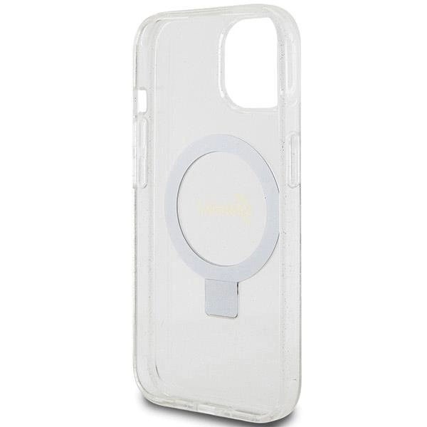 Originalus Guess dėklas Ring Stand Script Glitter MagSafe case for iPhone 15 / 14 / 13 - Permatomas 6 Originalus Guess dėklas Ring Stand Script Glitter MagSafe case for iPhone 15 / 14 / 13 - Permatomas 6