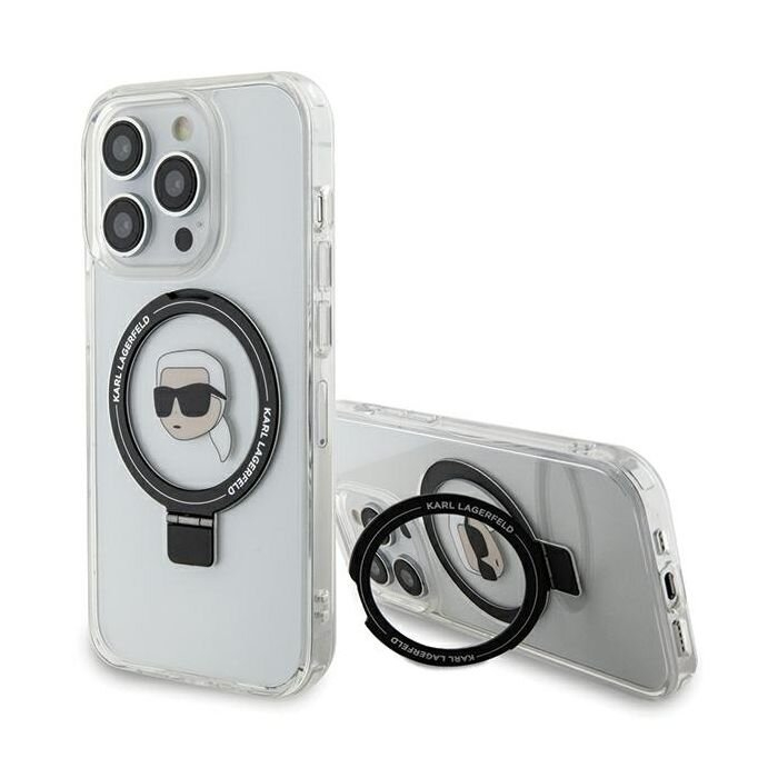 Originalus dėklas Karl Lagerfeld KLHMP15SHMRSKHH iPhone 15 6.1 Baltas/Baltas hardcase Ring Stand Karl Head MagSafe 5 Originalus dėklas Karl Lagerfeld KLHMP15SHMRSKHH iPhone 15 6.1 Baltas/Baltas hardcase Ring Stand Karl Head MagSafe 5