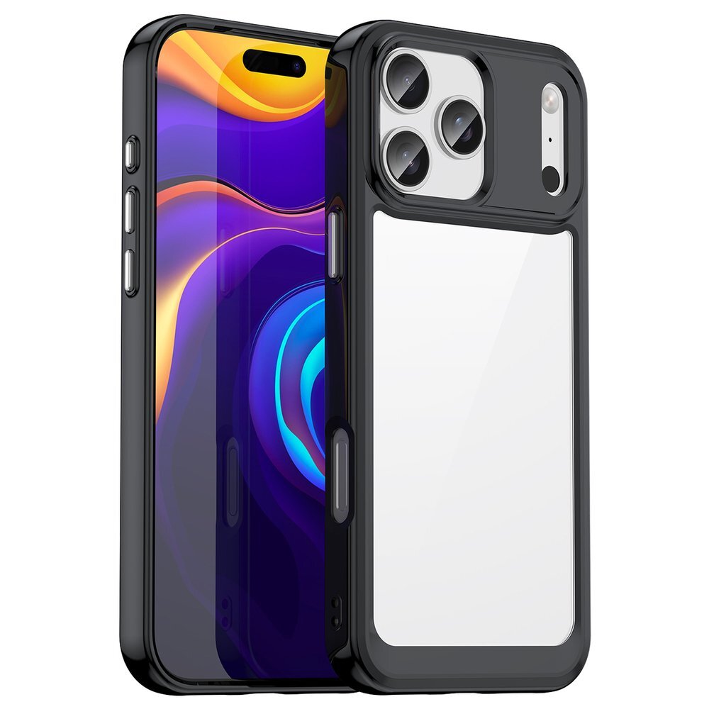 iPhone 17 Pro Outer Space dėklas – juodai skaidrus iPhone 17 Pro Outer Space dėklas – juodai skaidrus