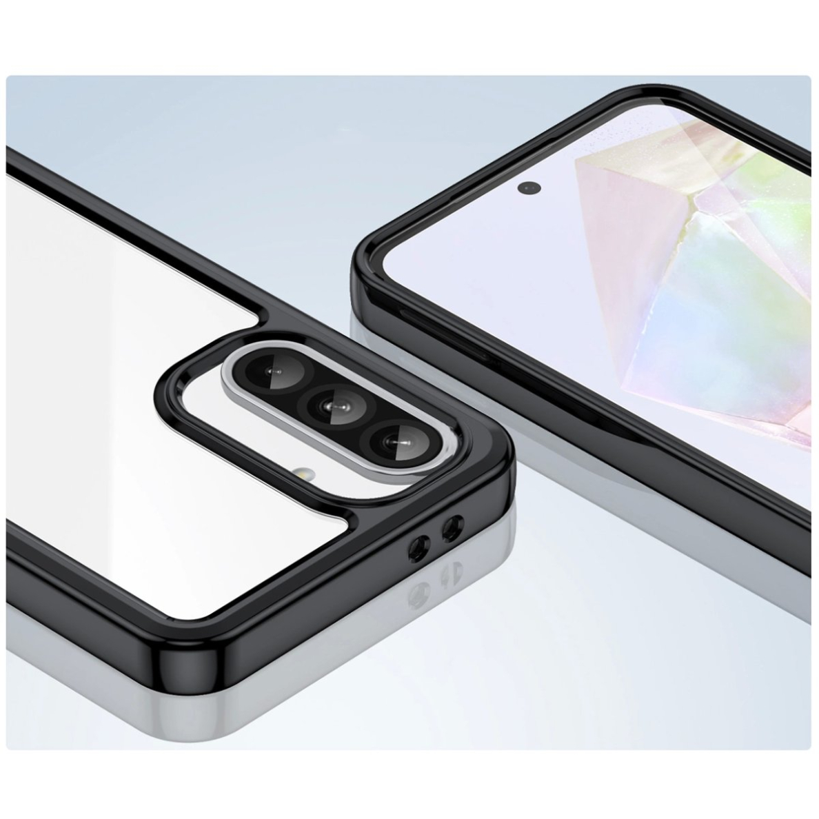 Outer Space dėklas su lanksčiu rėmeliu Samsung Galaxy A26 - juodas 4