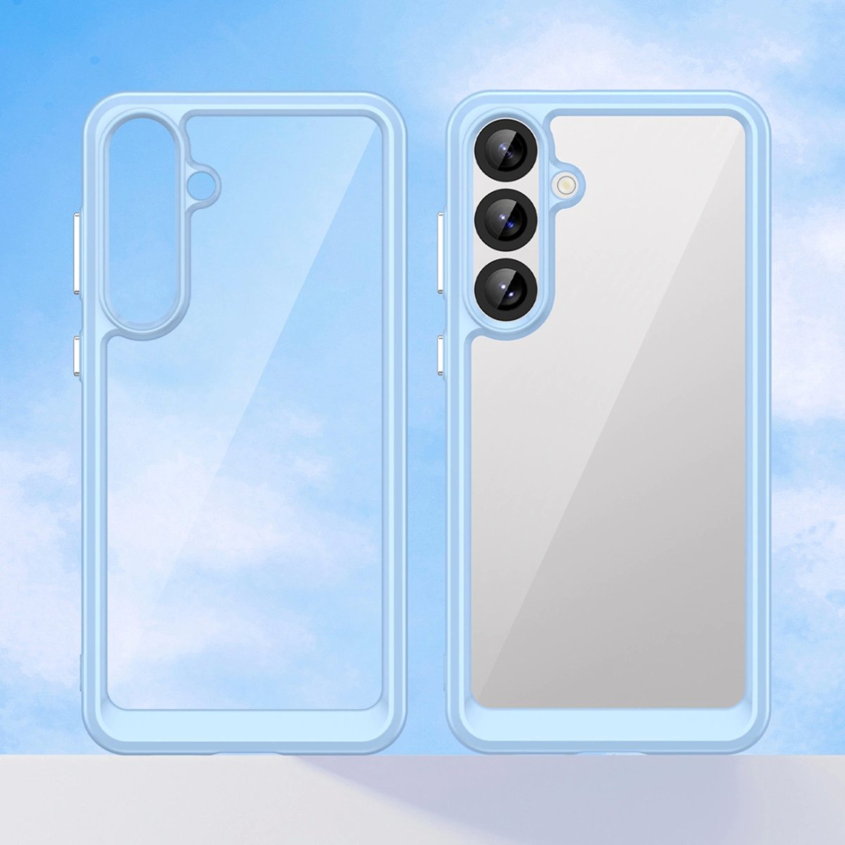 Outer Space dėklas su lanksčiu rėmeliu Samsung Galaxy A36 - mėlynas 5 Outer Space dėklas su lanksčiu rėmeliu Samsung Galaxy A36 - mėlynas 5