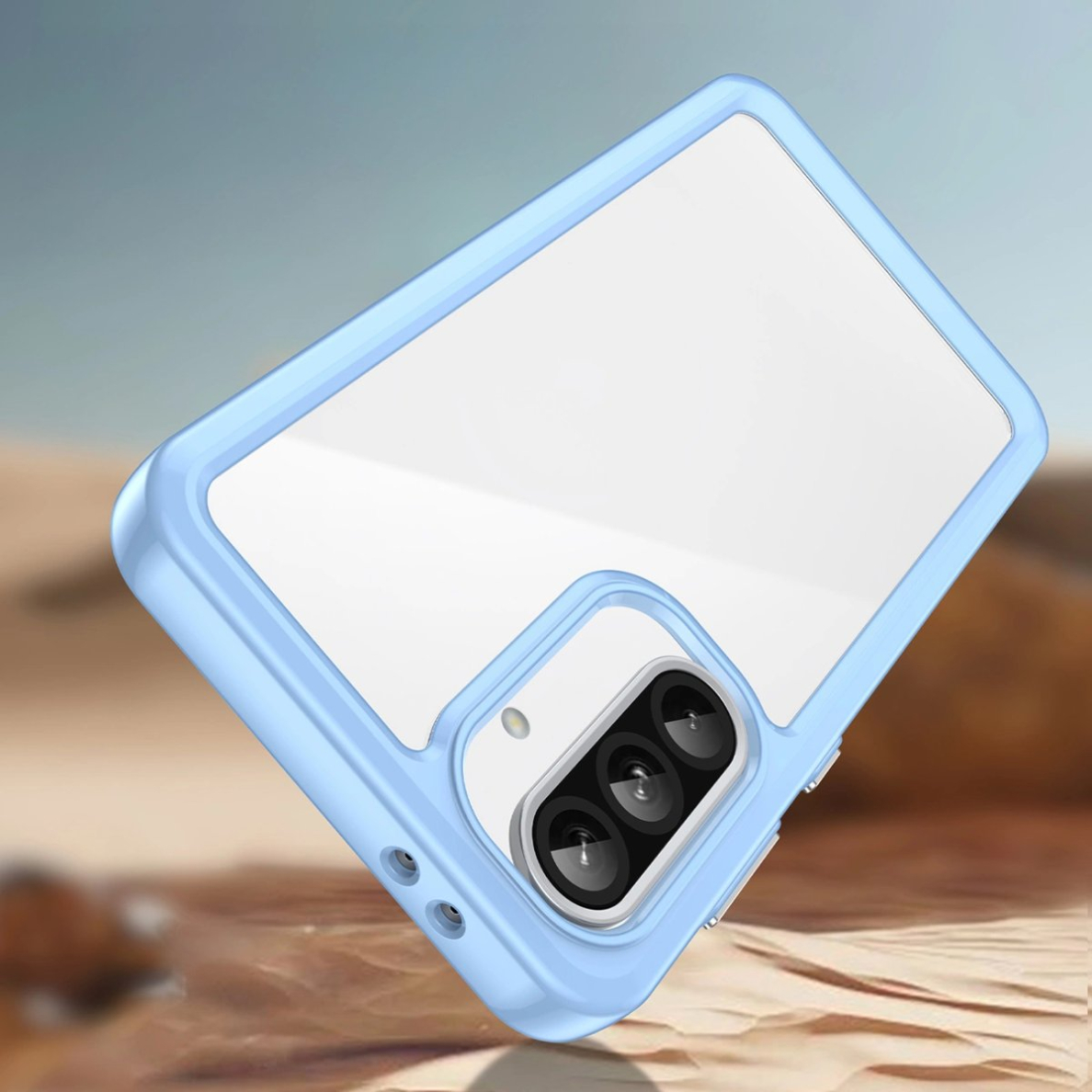 Outer Space dėklas su lanksčiu rėmeliu Samsung Galaxy A56 - mėlynas 2 Outer Space dėklas su lanksčiu rėmeliu Samsung Galaxy A56 - mėlynas 2