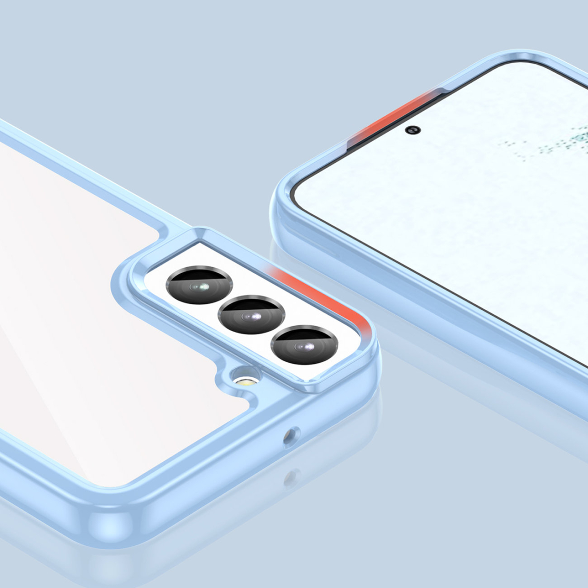 Dėklas Outer Space Case Samsung Galaxy S23 Plus mėlynais kraštais 9 Dėklas Outer Space Case Samsung Galaxy S23 Plus mėlynais kraštais 9