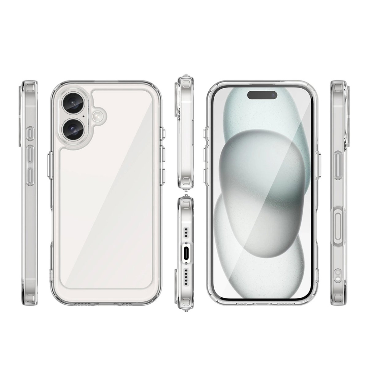 Dėklas Outer Space Gel Frame iPhone 16 Plus - Skaidrus 1 Dėklas Outer Space Gel Frame iPhone 16 Plus - Skaidrus 1