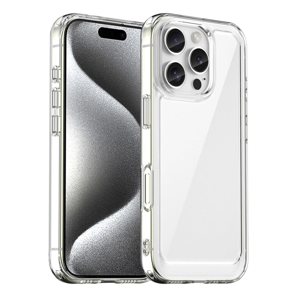 Dėklas Outer Space Gel Frame iPhone 16 Pro Max - Skaidrus Dėklas Outer Space Gel Frame iPhone 16 Pro Max - Skaidrus