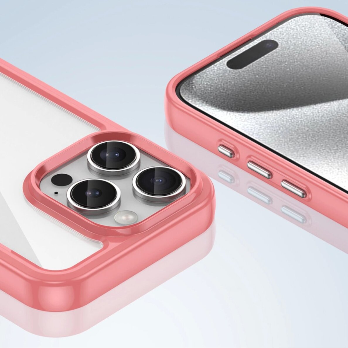 Akcija! Dėklas Outer Space Gel Frame iPhone 16 Pro Max - Raudonas  5 Akcija! Dėklas Outer Space Gel Frame iPhone 16 Pro Max - Raudonas  5
