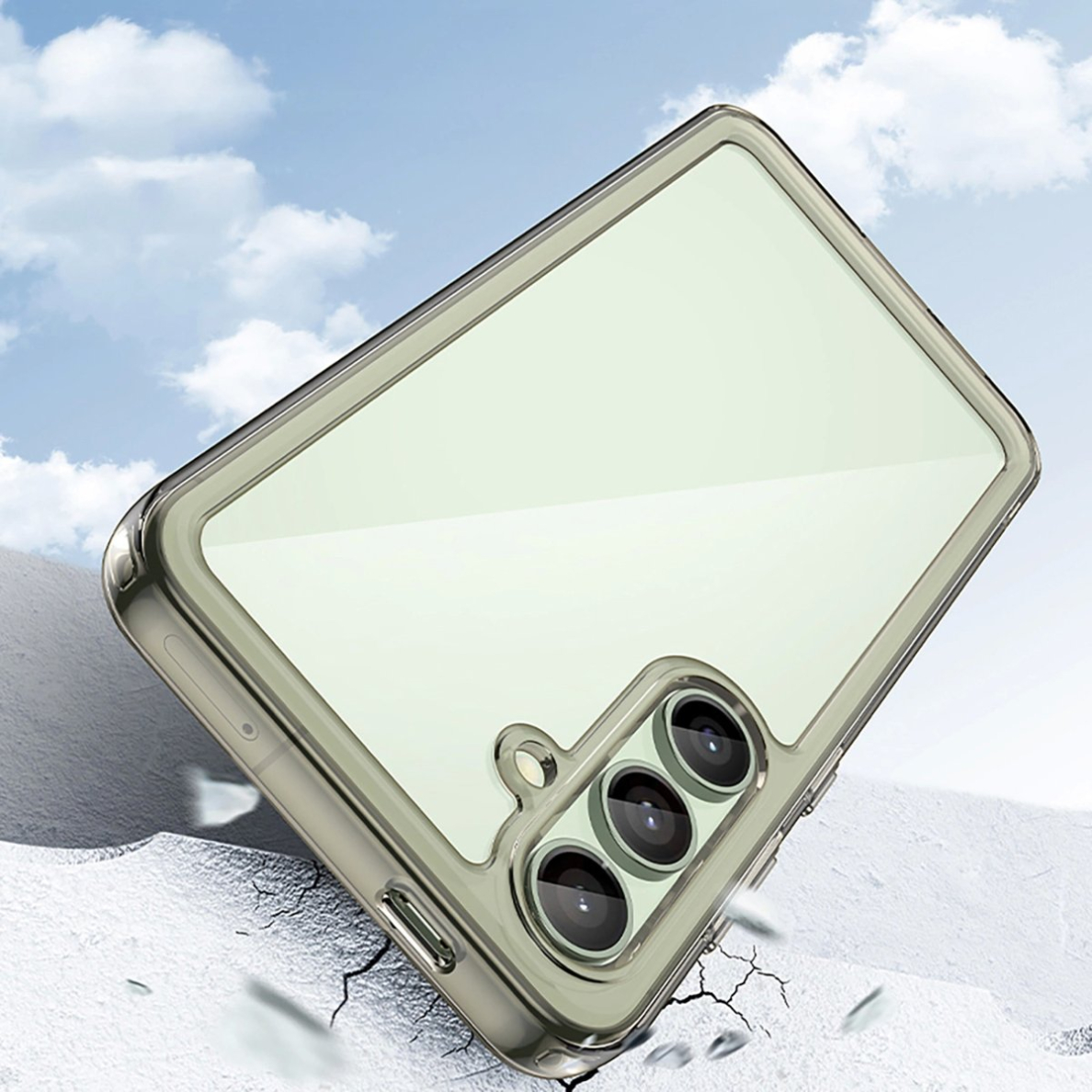 Dėklas Outer Space Gel Frame Samsung Galaxy S24 FE - Skaidrus Juodas 6 Dėklas Outer Space Gel Frame Samsung Galaxy S24 FE - Skaidrus Juodas 6