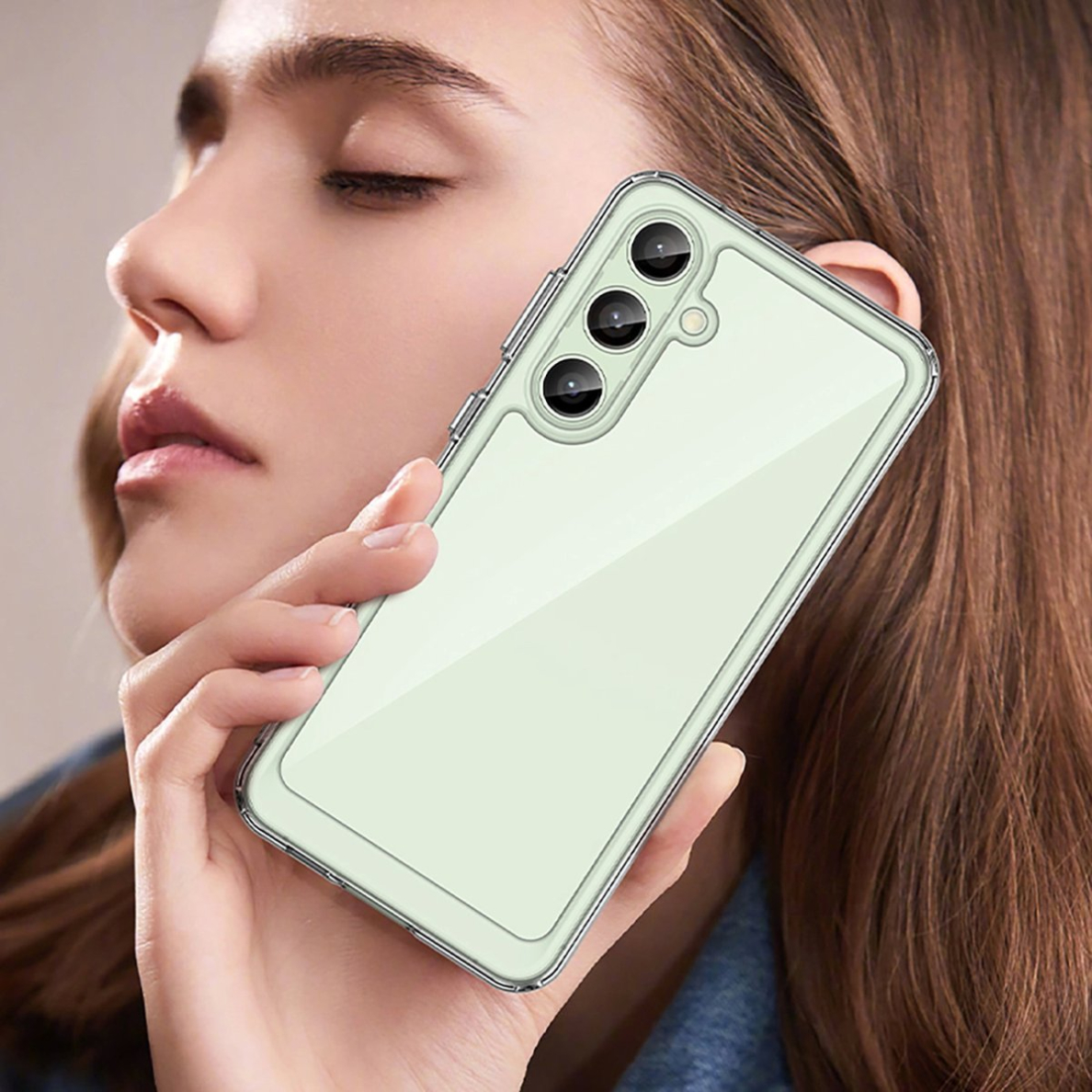 Dėklas Outer Space Gel Frame Samsung Galaxy S24 FE - Permatomas 1 Dėklas Outer Space Gel Frame Samsung Galaxy S24 FE - Permatomas 1