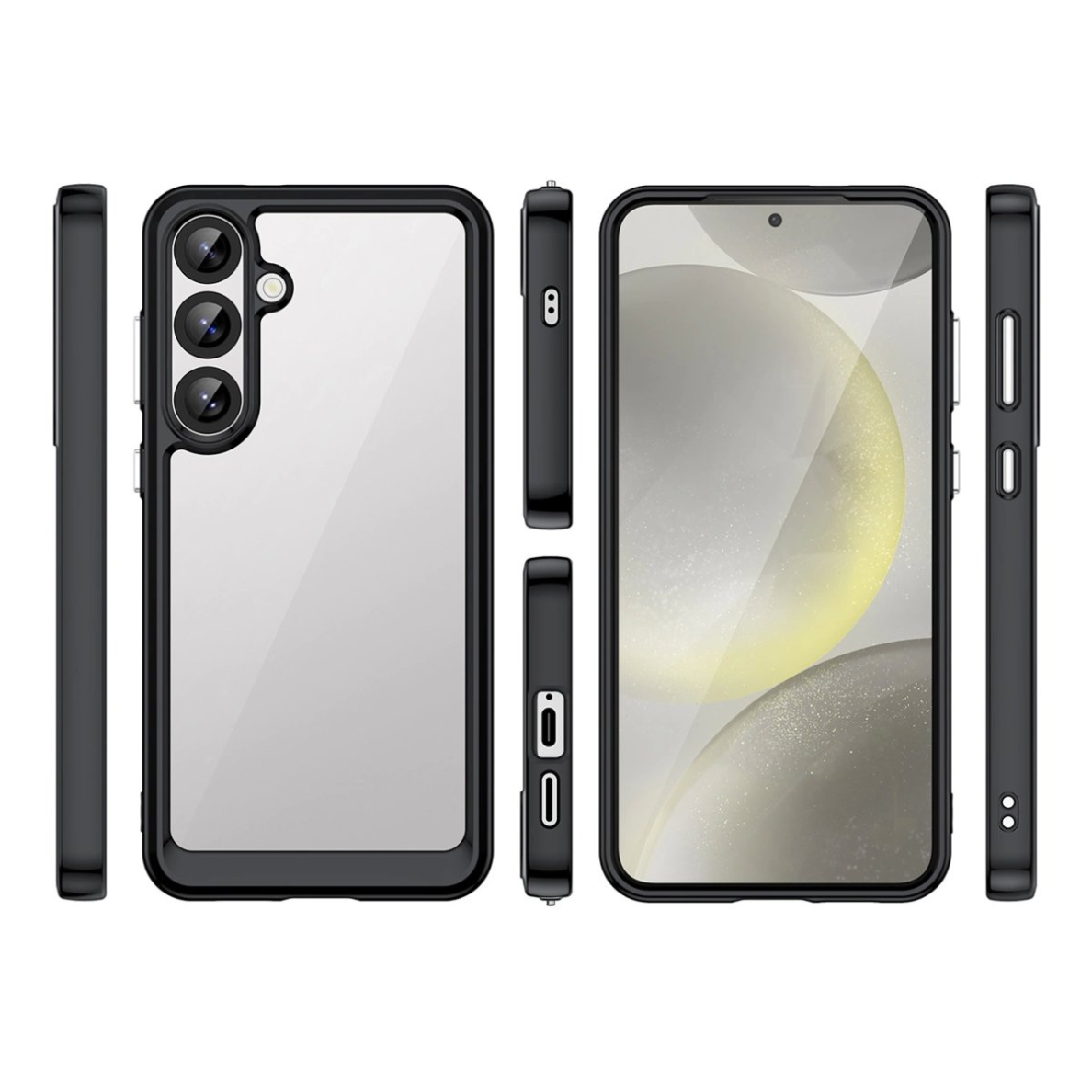 Dėklas Outer Space Gel Frame Samsung Galaxy S25+ - Juodas 1 Dėklas Outer Space Gel Frame Samsung Galaxy S25+ - Juodas 1