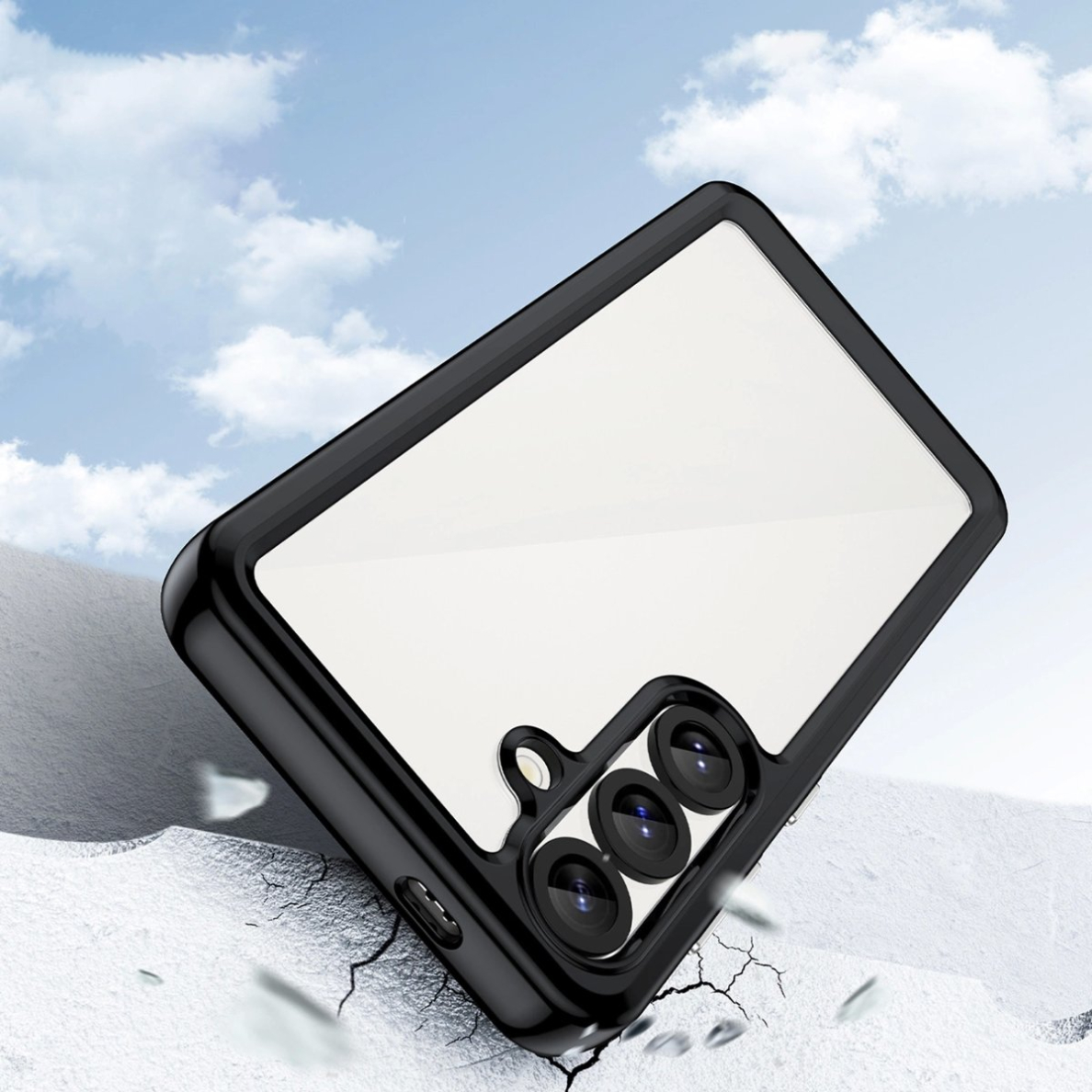 Dėklas Outer Space Gel Frame Samsung Galaxy S25 - Juodas 4 Dėklas Outer Space Gel Frame Samsung Galaxy S25 - Juodas 4