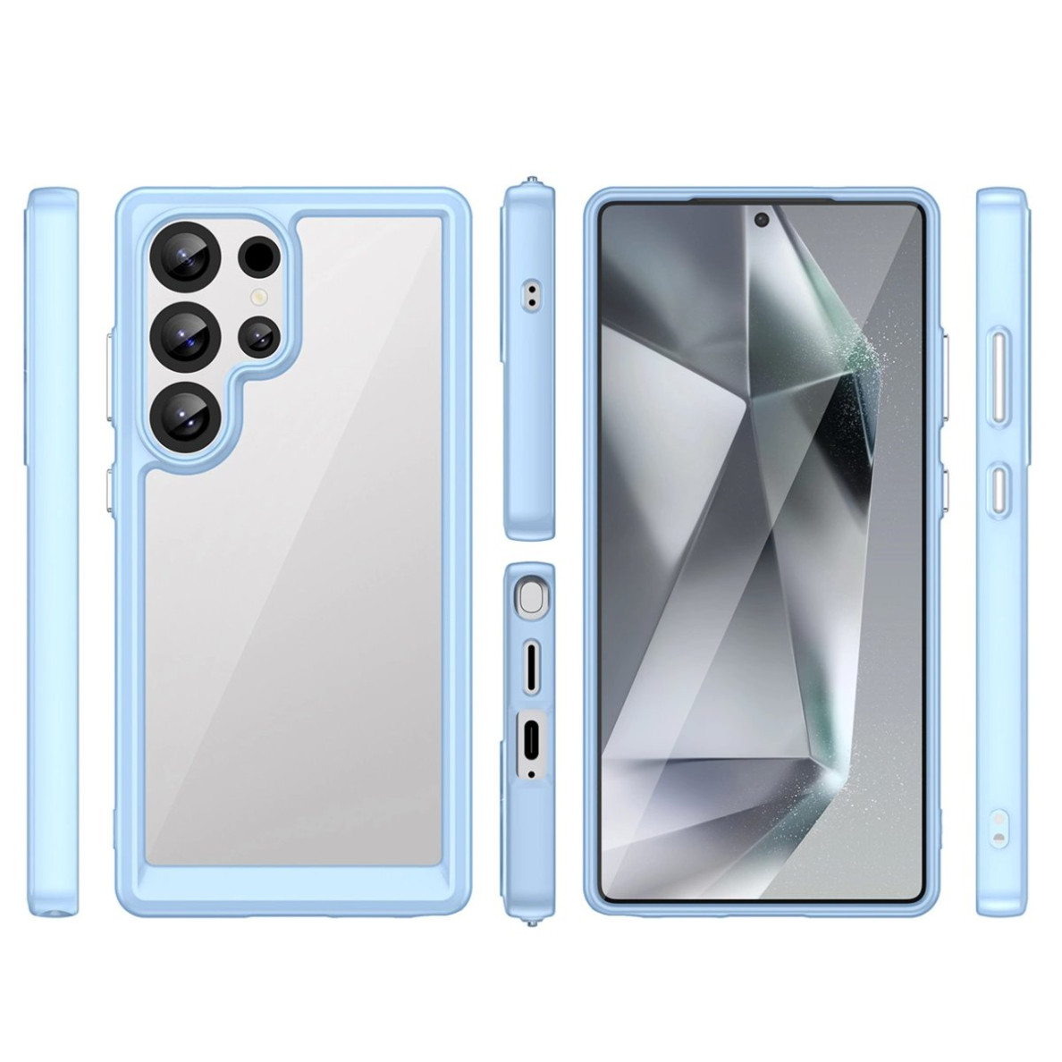 Dėklas Outer Space Gel Frame Samsung Galaxy S25 Ultra - Mėlynas 1 Dėklas Outer Space Gel Frame Samsung Galaxy S25 Ultra - Mėlynas 1