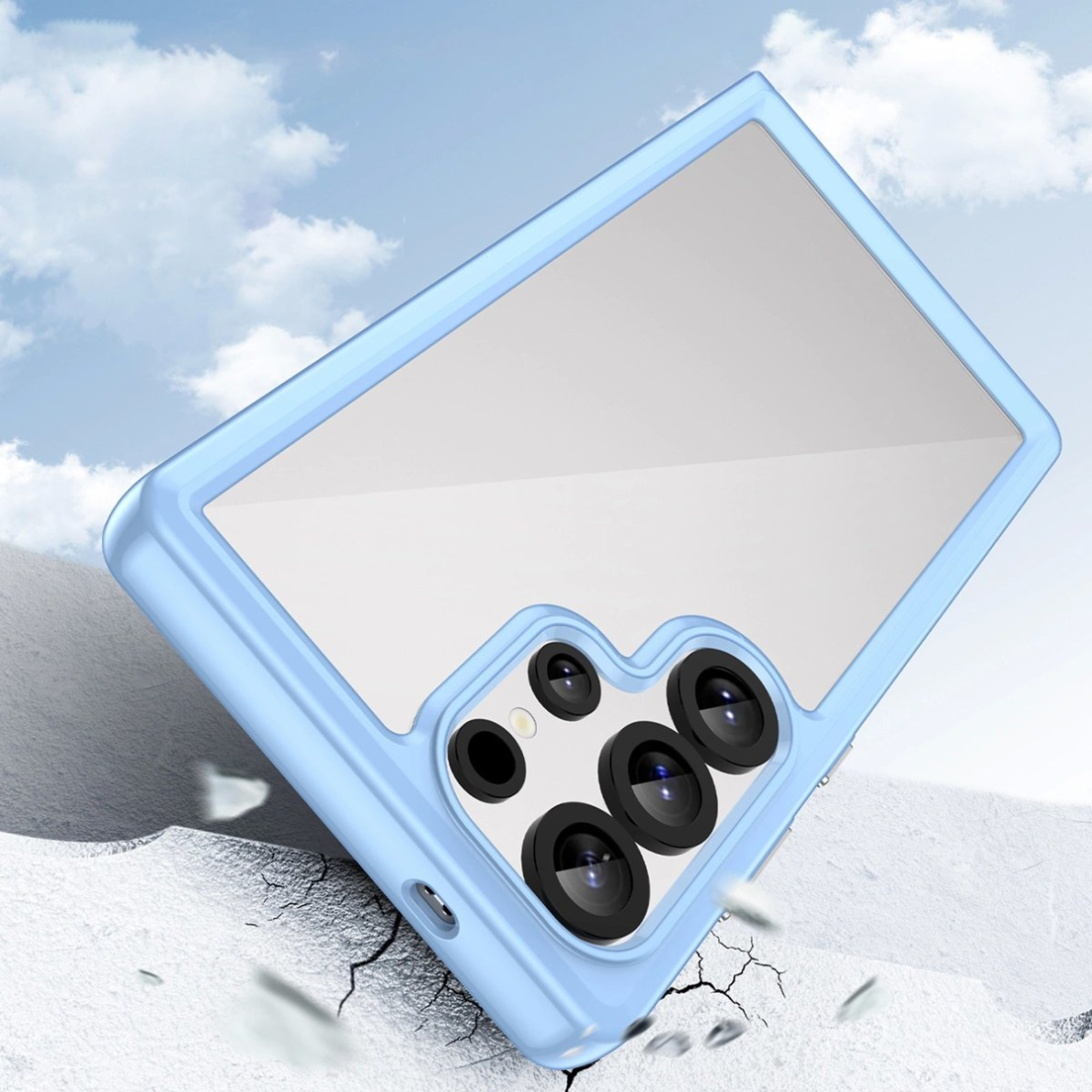 Dėklas Outer Space Gel Frame Samsung Galaxy S25 Ultra - Mėlynas 2 Dėklas Outer Space Gel Frame Samsung Galaxy S25 Ultra - Mėlynas 2