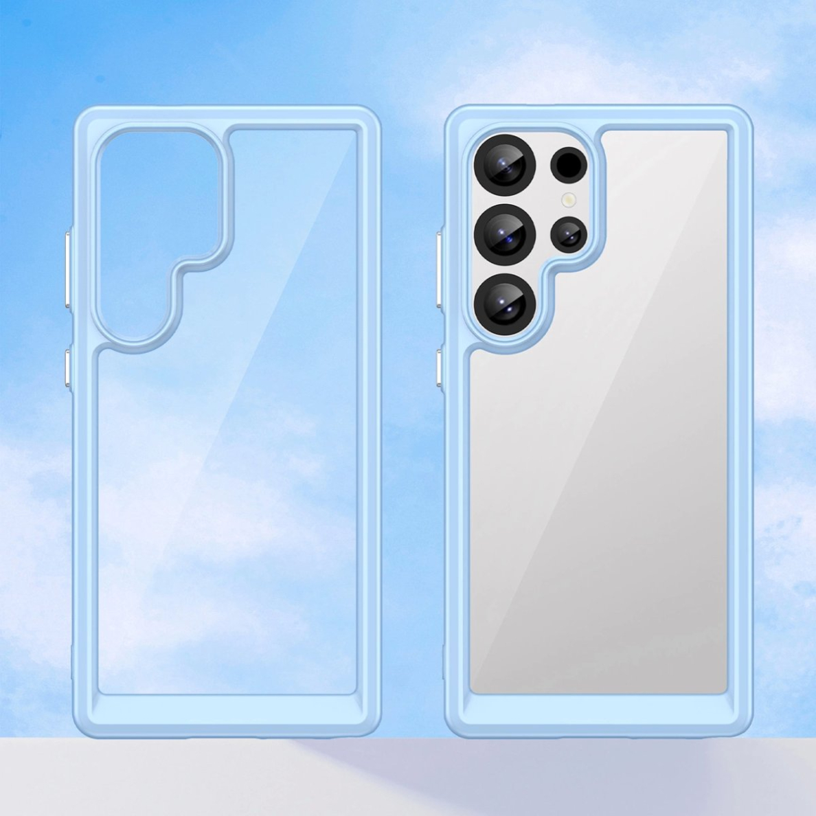 Dėklas Outer Space Gel Frame Samsung Galaxy S25 Ultra - Mėlynas 5