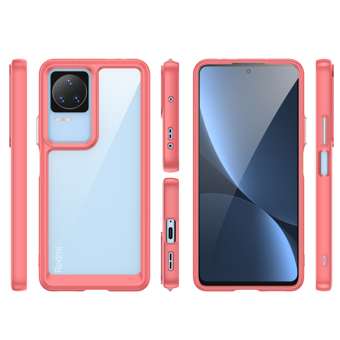 Dėklas Outer Space Case Xiaomi Poco F4 5G Raudonais kraštais 1 Dėklas Outer Space Case Xiaomi Poco F4 5G Raudonais kraštais 1