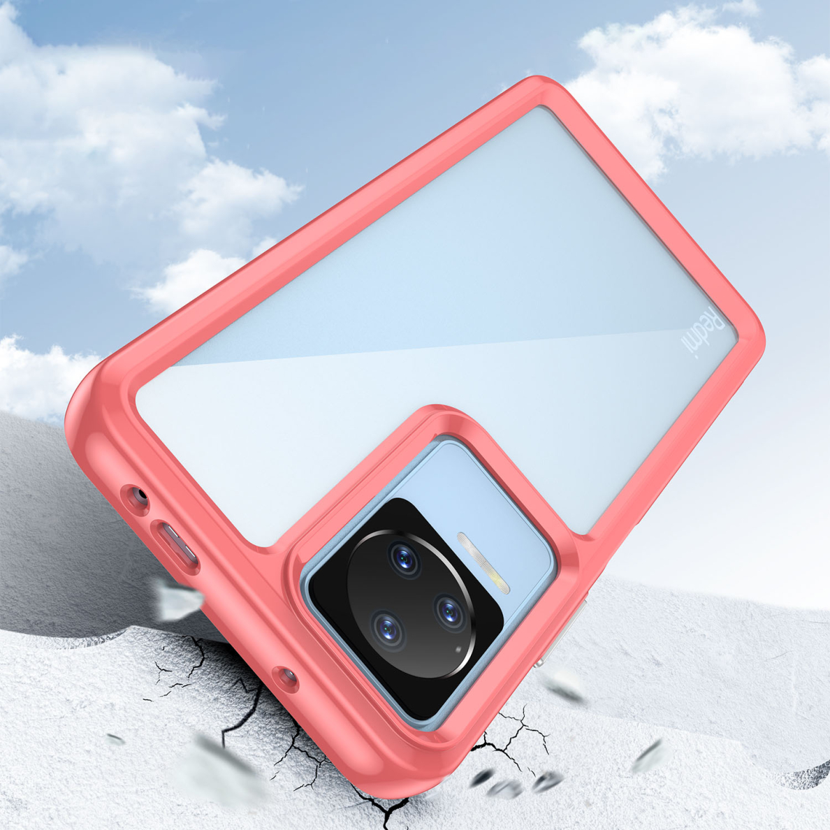 Dėklas Outer Space Case Xiaomi Poco F4 5G Raudonais kraštais 2 Dėklas Outer Space Case Xiaomi Poco F4 5G Raudonais kraštais 2
