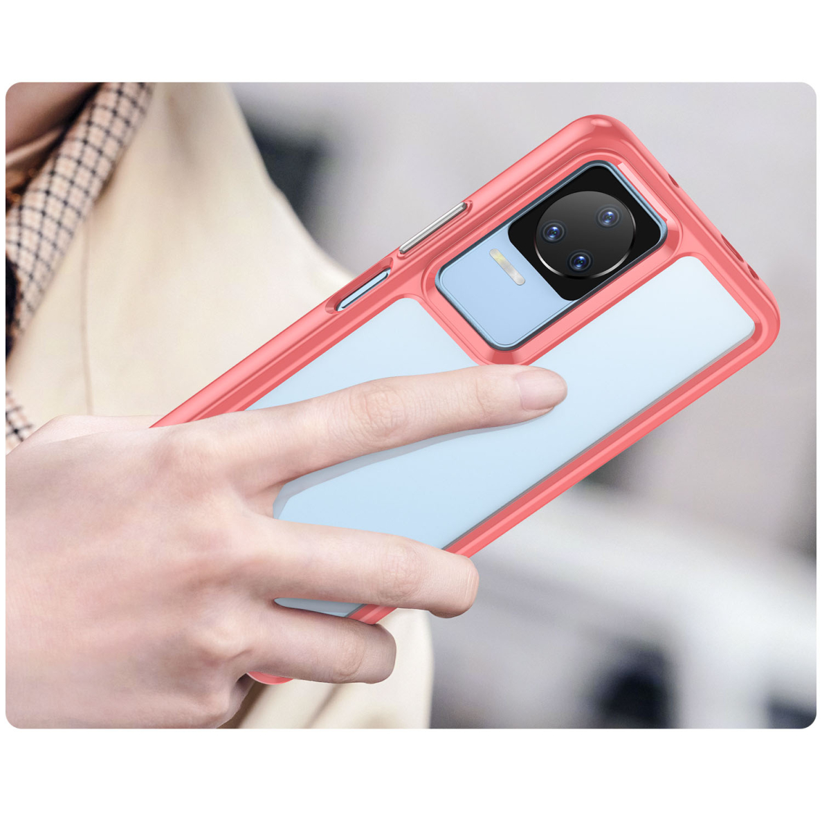 Dėklas Outer Space Case Xiaomi Poco F4 5G Raudonais kraštais 4 Dėklas Outer Space Case Xiaomi Poco F4 5G Raudonais kraštais 4