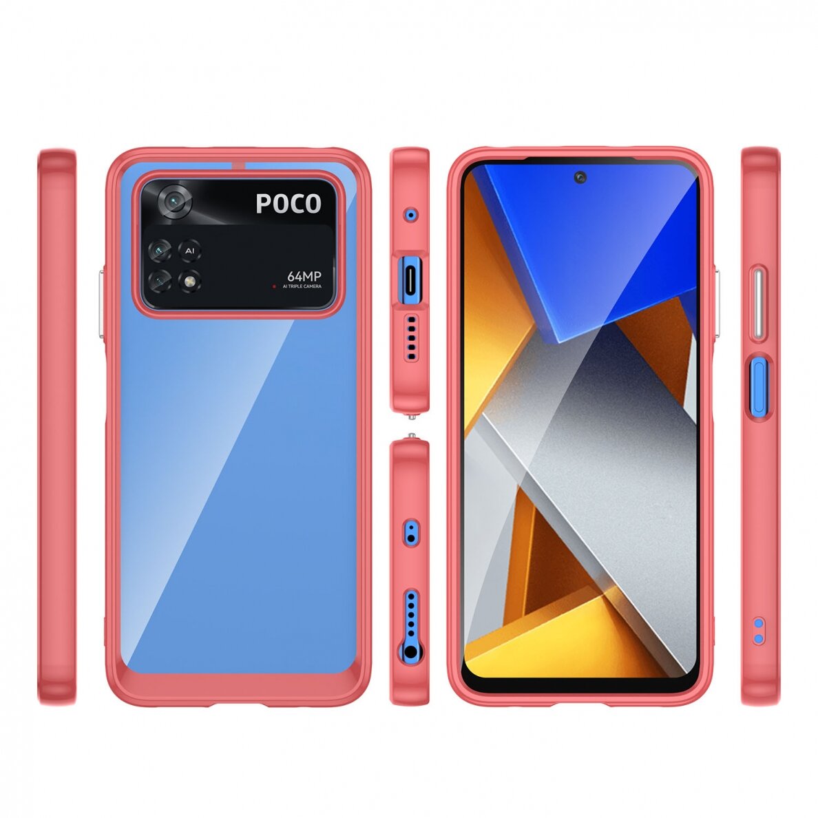Dėklas Outer Space Case Xiaomi Poco M4 Pro Raudonais kraštais 1 Dėklas Outer Space Case Xiaomi Poco M4 Pro Raudonais kraštais 1