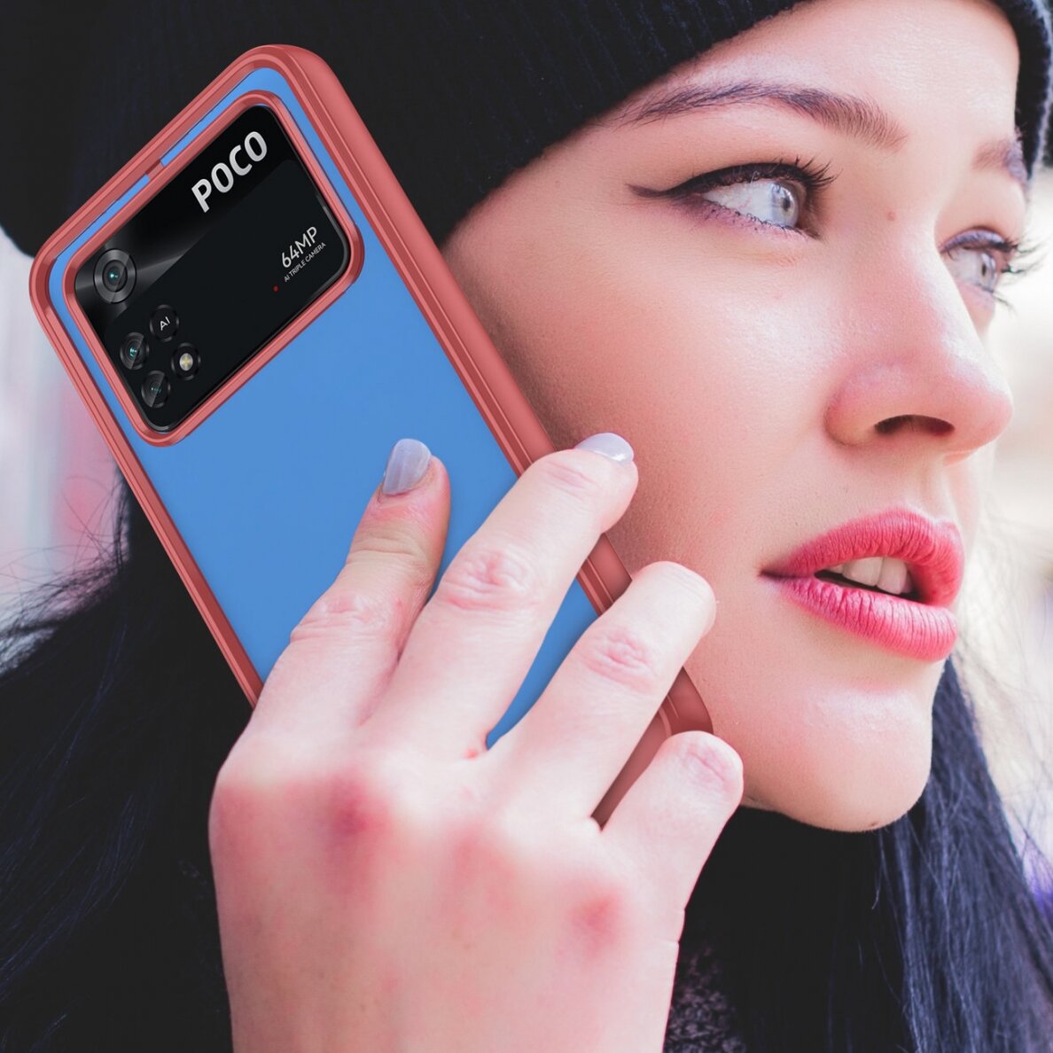 Dėklas Outer Space Case Xiaomi Poco M4 Pro Raudonais kraštais 6 Dėklas Outer Space Case Xiaomi Poco M4 Pro Raudonais kraštais 6