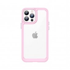 Dėklas Outer Space iPhone 12 Pro rožinis
