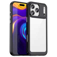 iPhone 17 Pro Outer Space dėklas – juodai skaidrus