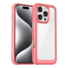 Akcija! Dėklas Outer Space Gel Frame iPhone 16 Pro Max - Raudonas Akcija! Dėklas Outer Space Gel Frame iPhone 16 Pro Max - Raudonas