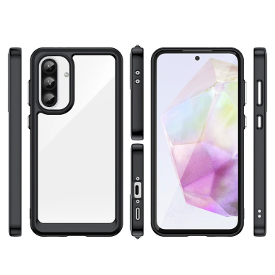 Outer Space dėklas su lanksčiu rėmeliu Samsung Galaxy A26 - juodas 1
