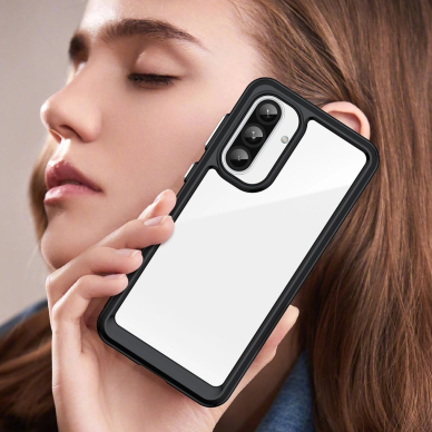 Outer Space dėklas su lanksčiu rėmeliu Samsung Galaxy A26 - juodas 5