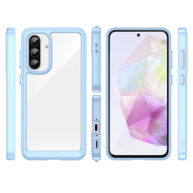 Outer Space dėklas su lanksčiu rėmeliu Samsung Galaxy A26 - mėlynas 1