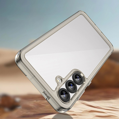 Outer Space dėklas su lanksčiu rėmeliu Samsung Galaxy A36 - pusiau permatomas, juodas 2