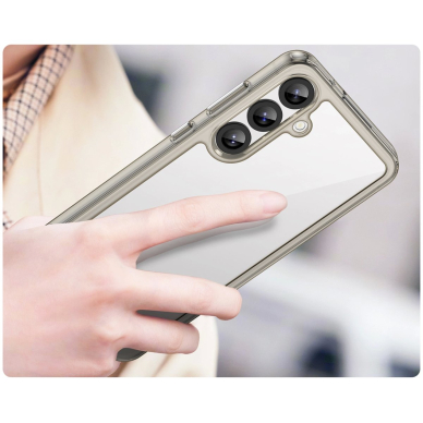 Outer Space dėklas su lanksčiu rėmeliu Samsung Galaxy A36 - pusiau permatomas, juodas 4
