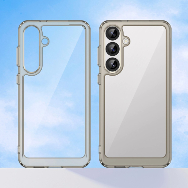 Outer Space dėklas su lanksčiu rėmeliu Samsung Galaxy A36 - pusiau permatomas, juodas 6