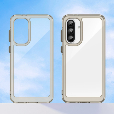 Outer Space dėklas su lanksčiu rėmeliu Samsung Galaxy A56 - pusiau permatomas, juodas 2