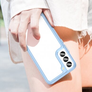 Dėklas Outer Space Case Samsung Galaxy S23 mėlynais kraštais 7 Dėklas Outer Space Case Samsung Galaxy S23 mėlynais kraštais 7