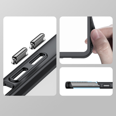 Dėklas Outer Space Case Samsung Galaxy S23 Plus mėlynais kraštais 6 Dėklas Outer Space Case Samsung Galaxy S23 Plus mėlynais kraštais 6