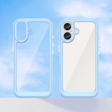 Dėklas Outer Space Gel Frame iPhone 16 - Mėlynas 7 Dėklas Outer Space Gel Frame iPhone 16 - Mėlynas 7