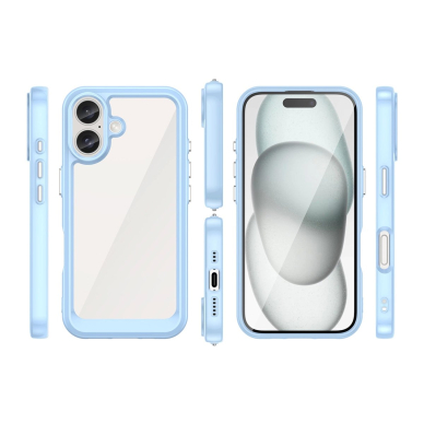 Dėklas Outer Space Gel Frame iPhone 16 Plus - Mėlynas 1 Dėklas Outer Space Gel Frame iPhone 16 Plus - Mėlynas 1