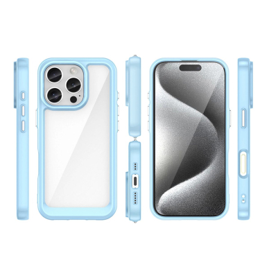 Dėklas Outer Space Gel Frame iPhone 16 Pro Max - Mėlynas 1 Dėklas Outer Space Gel Frame iPhone 16 Pro Max - Mėlynas 1