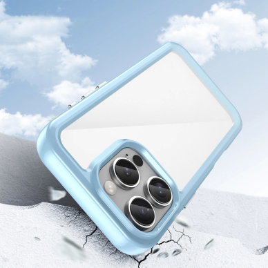 Dėklas Outer Space Gel Frame iPhone 16 Pro Max - Mėlynas 2 Dėklas Outer Space Gel Frame iPhone 16 Pro Max - Mėlynas 2