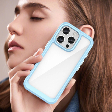 Dėklas Outer Space Gel Frame iPhone 16 Pro Max - Mėlynas 6 Dėklas Outer Space Gel Frame iPhone 16 Pro Max - Mėlynas 6