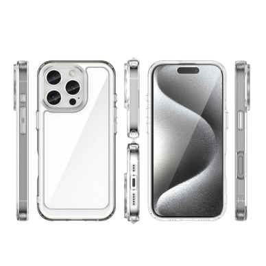 Dėklas Outer Space Gel Frame iPhone 16 Pro Max - Skaidrus 1 Dėklas Outer Space Gel Frame iPhone 16 Pro Max - Skaidrus 1