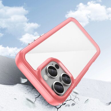 Akcija! Dėklas Outer Space Gel Frame iPhone 16 Pro Max - Raudonas  2