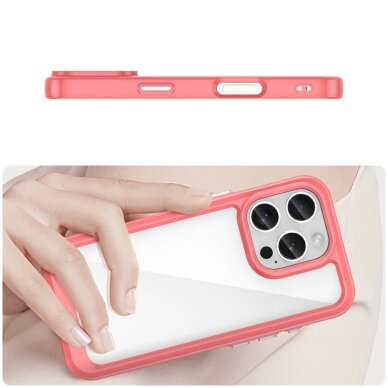 Akcija! Dėklas Outer Space Gel Frame iPhone 16 Pro Max - Raudonas  3 Akcija! Dėklas Outer Space Gel Frame iPhone 16 Pro Max - Raudonas  3