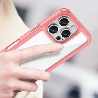 Akcija! Dėklas Outer Space Gel Frame iPhone 16 Pro Max - Raudonas  4 Akcija! Dėklas Outer Space Gel Frame iPhone 16 Pro Max - Raudonas  4